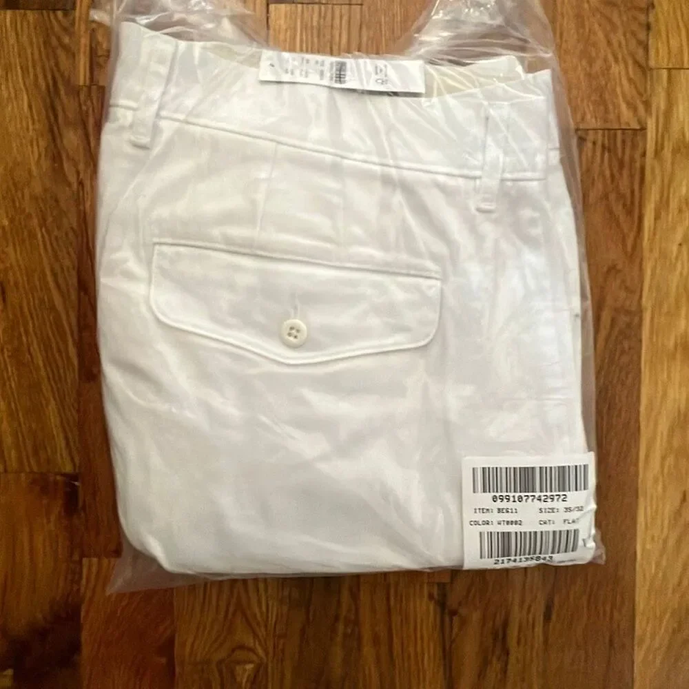J. Crew Classic chino pant in White NWT 35/32